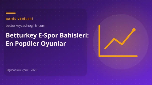 Betturkey E-Spor Bahisleri: En Popüler Oyunlar görseli